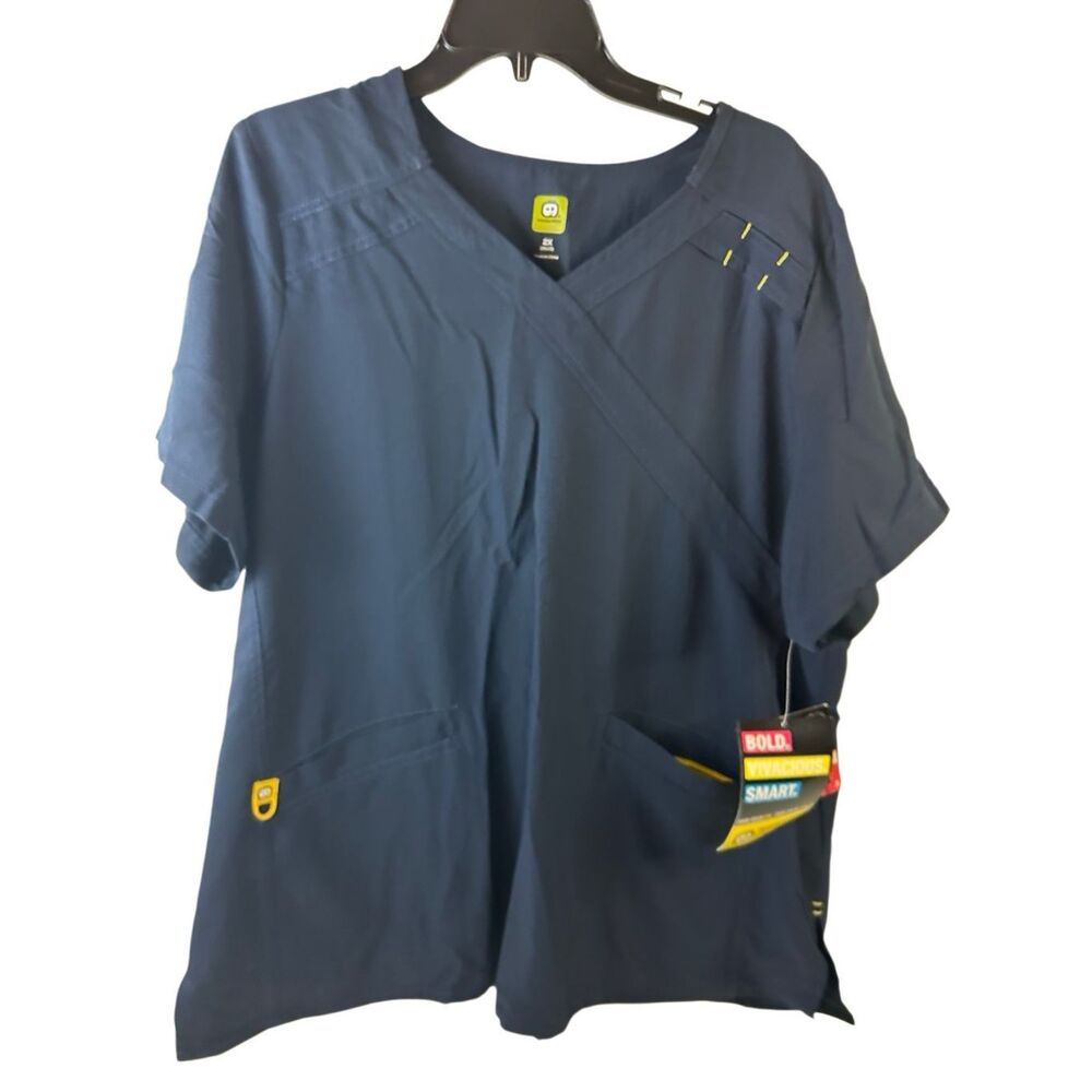 Wonder wink‎ plus scrub top 2x (20-22) navy new